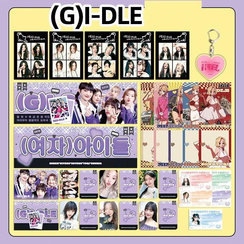 KPOP (G)I-DLE FATE Album Gifts Set YUQI SoYeon Poster MiYeon Desk Calendar MINNIE ShuHua KeyChain Fans Concert Support Gifts