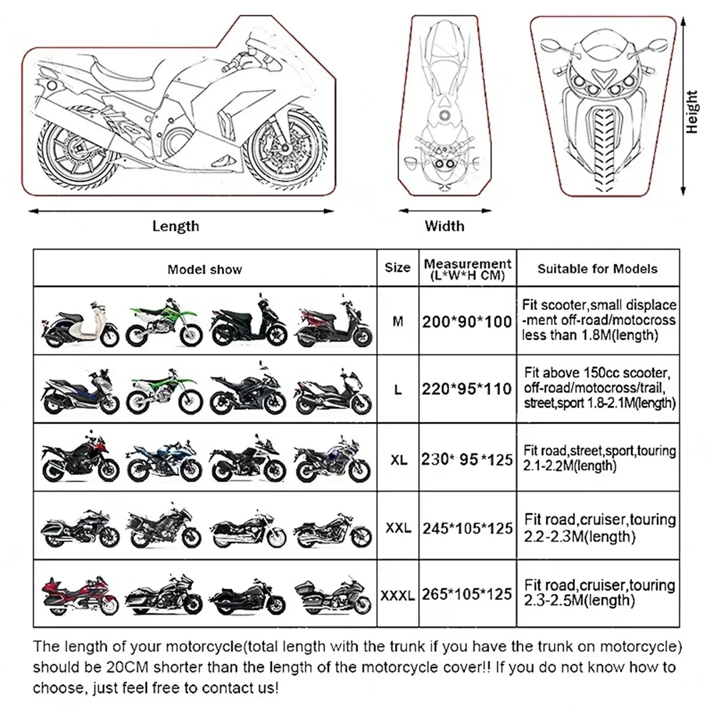 Motorcycle Cover for NMAX, AEROX, PCX, MIO, BEAT, CLICK Waterproof Rain and Dust UV Cover image 6