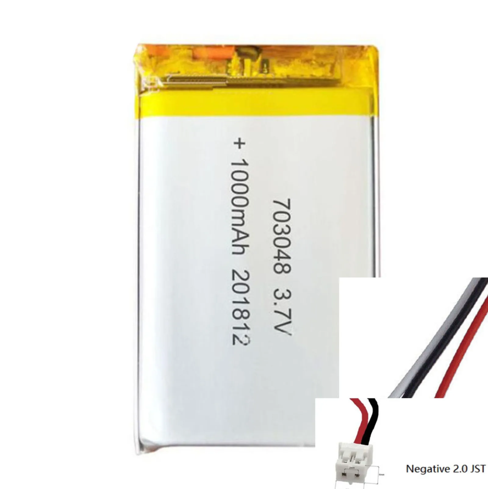 Rechargeable 3.7V 1100Mah 703048 JST 3Pin Li-Polymer Li Ion Battery For Power Bank Charging DVD Camera Mobile Power MP3 GPS MP4
