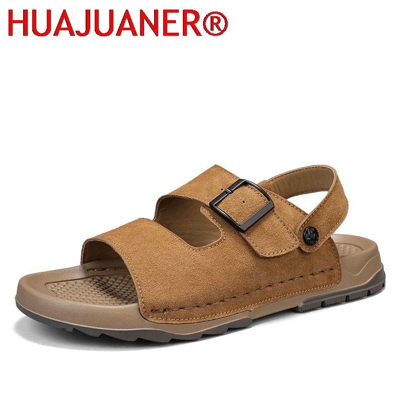 New Men's Sandals Outdoor Anti-Slip Thick Sole Casual Walking Shoes Summer Comfortable Beach Shoe for Men Slippers Mocassins