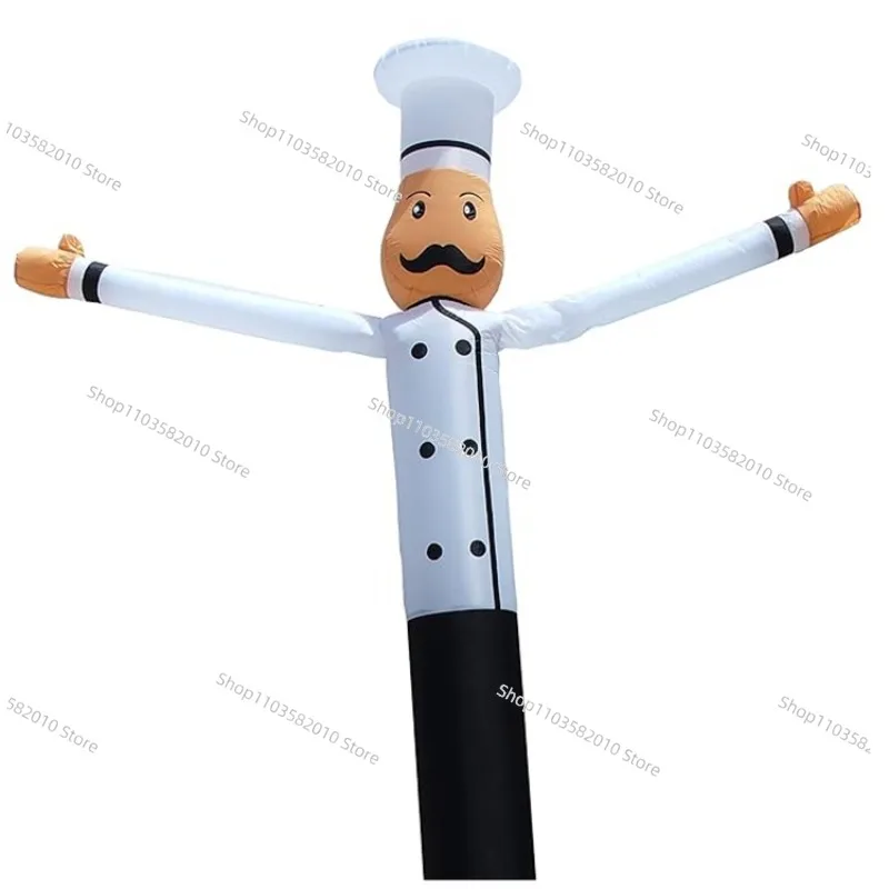 Outdoor Inflatable Tube Chef Advertising Sky Dancer, Male Air Dancer Inflatable for Business Promotion