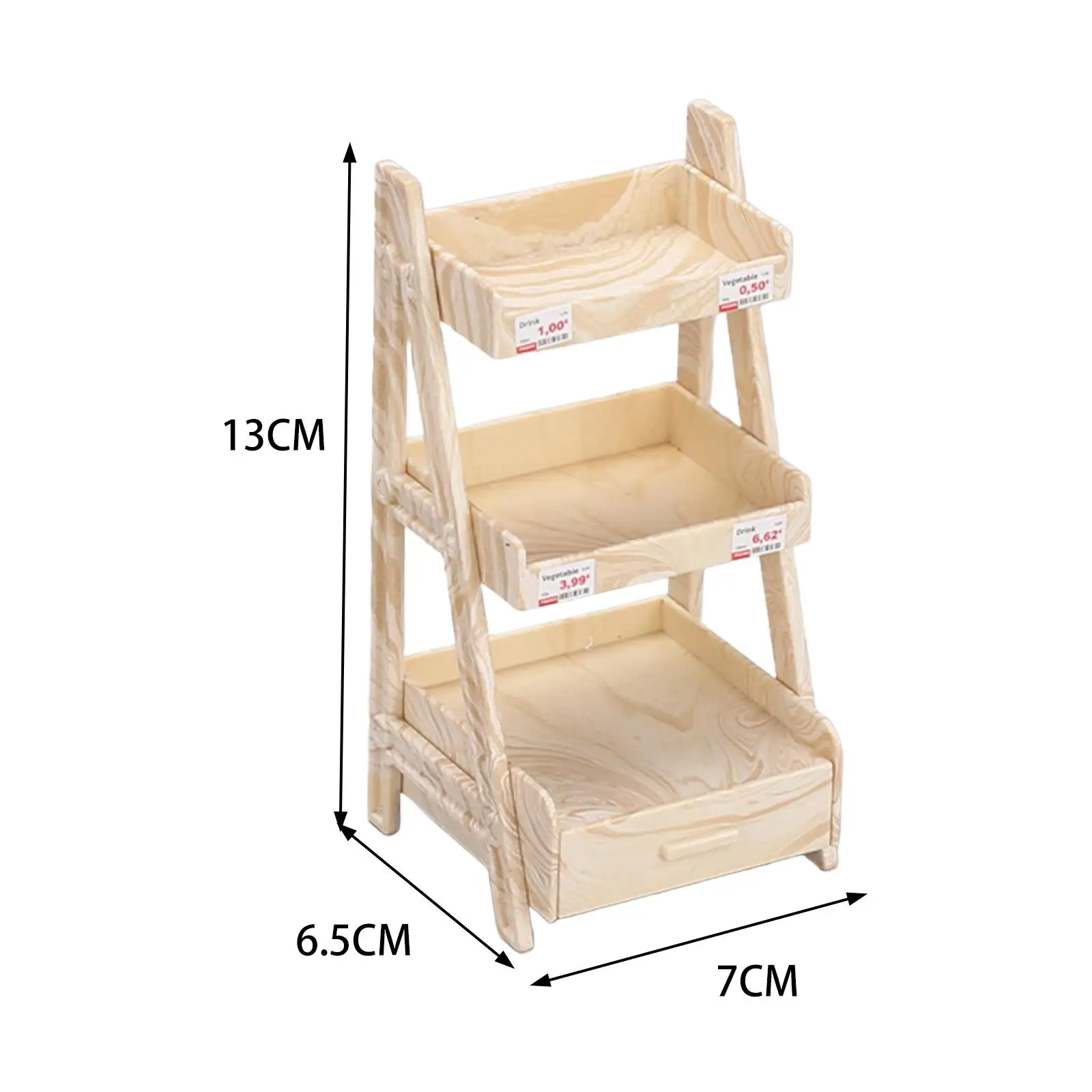 2x 1:12 Scale Miniature Plant Stand, Miniature Shelf, Dollhouse 3 Tier Shelf, Miniature Furniture for Boys Girls Children