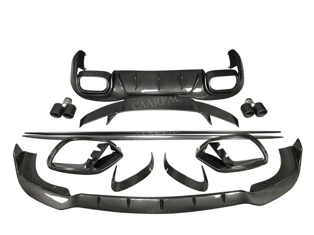

Передний бампер, накладка на вентиляционное отверстие, боковые юбки, задний диффузор, спойлер для Benz AMG GT50 GT53 2019-2023, комплекты кузова из сухого углеродного волокна
