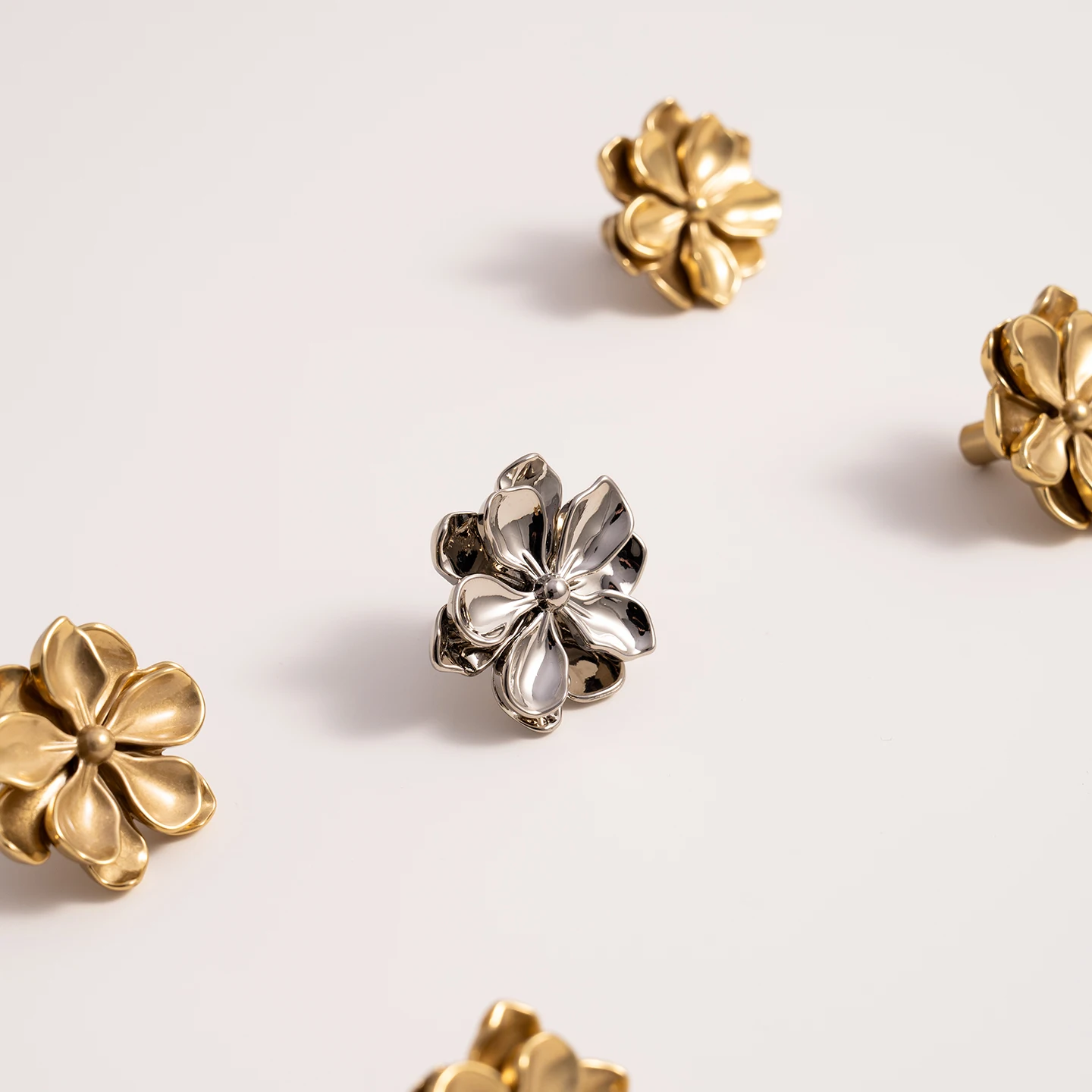 camellia brass cabinet knobs product detail 4