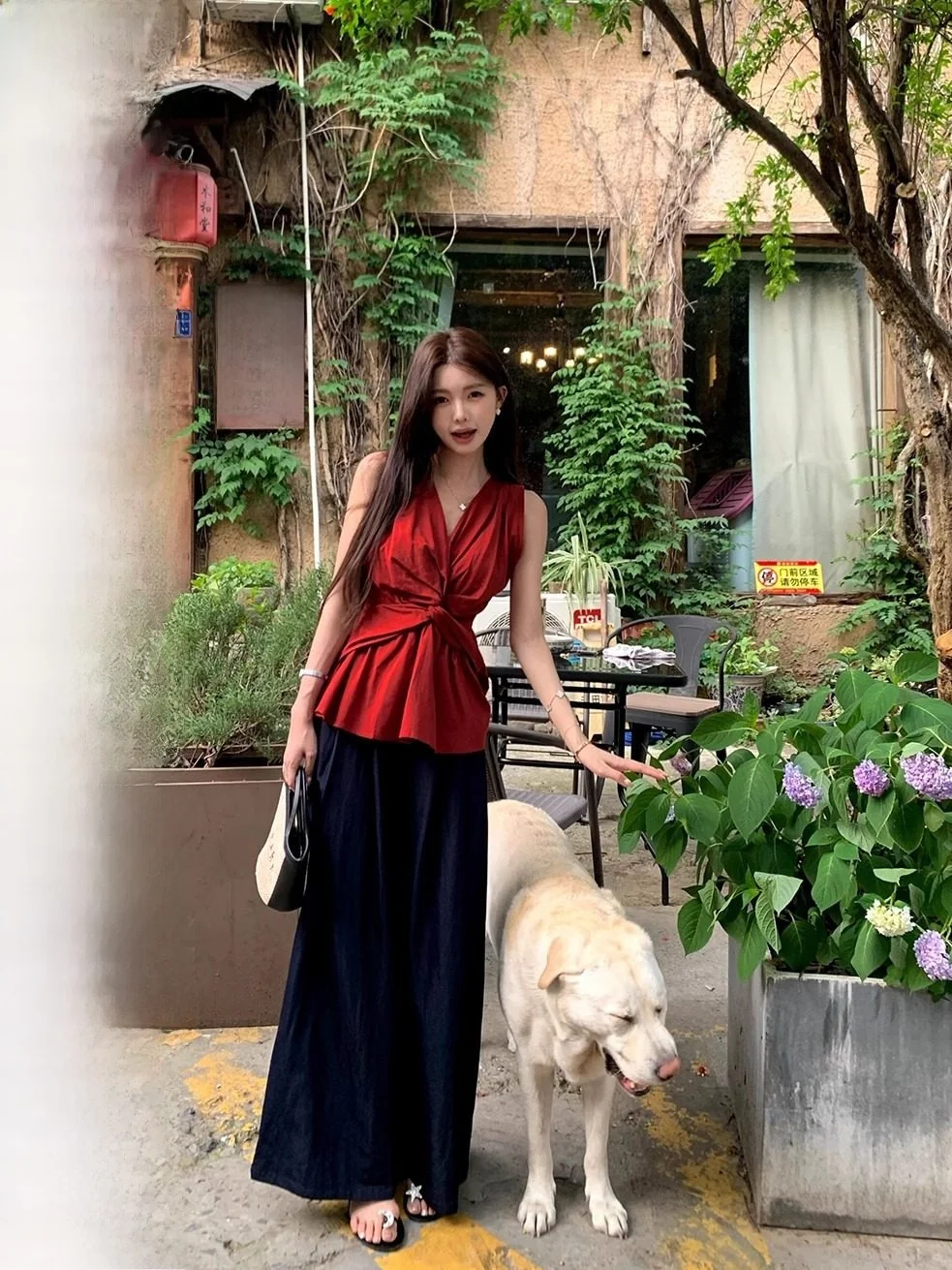 

Женский летний тонкий топ-жилет с V-образным вырезом, завязками на талии, коротким рукавом, из смесового хлопка, французский стиль