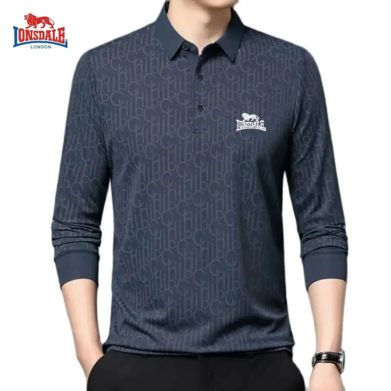 Spring and Autumn Men's High Quality Embroidered Long Sleeve Polo Shirt New Luxury Fashion Business Leisure Multi Functional Top