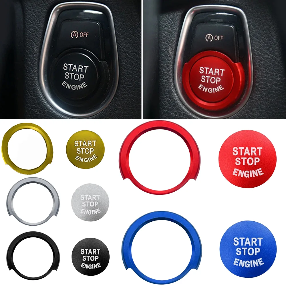 

Car Engine START Button Replacement Cover Aluminum Engine Ignition Switch Trim Anti Scratch Protective Ring for BMW X1 X2 1 2 3