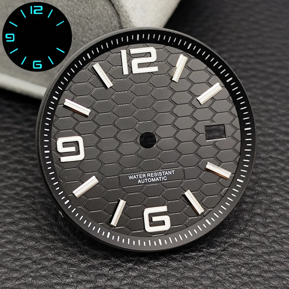 NH35 Case Equipped Strap 39.5mm Men's Watch Silvery Steel Case Fits NH35 Movement Accessories Sapphire Glass NH35 Dial image 3