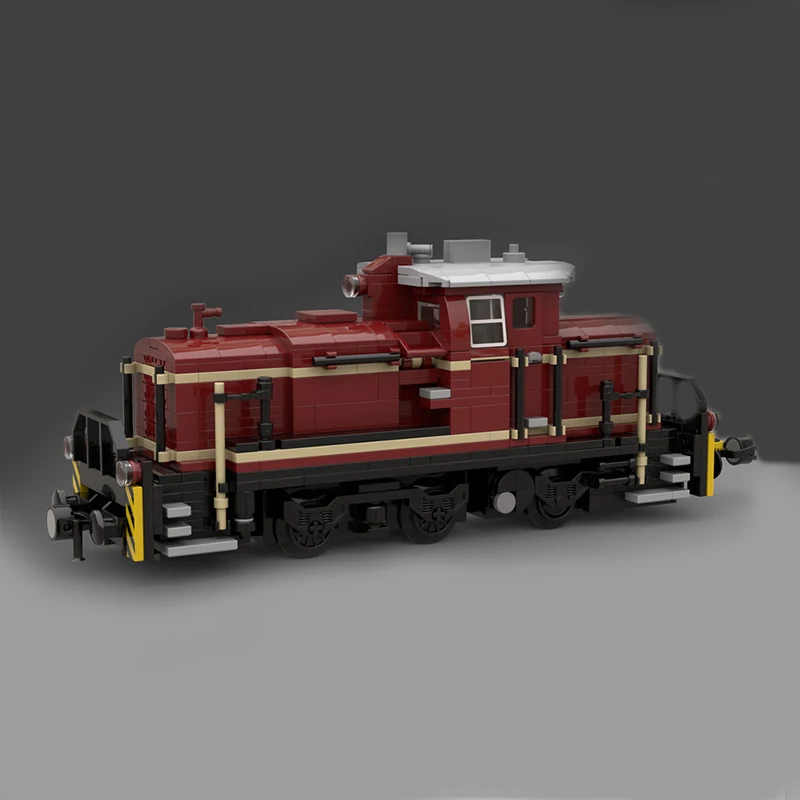 707pcs MOC V60 German Shunter Locomotive "dark Red -black" Version 8W Train 9V Model Building Blocks Christmas Gifts Toy Craft