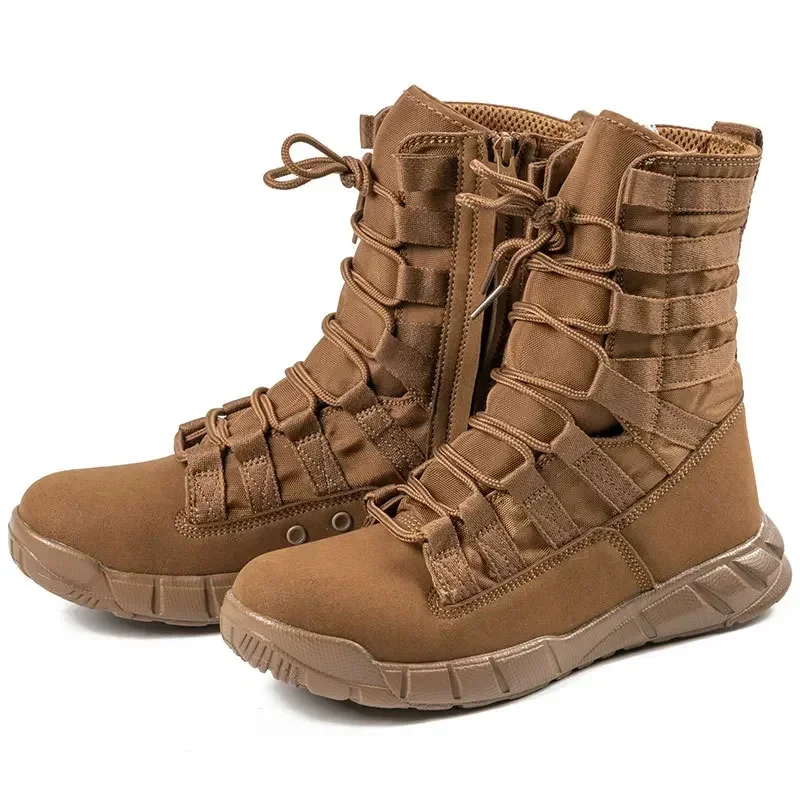2024 New Outdoor Hiking Boots Men High Top Boots Desert  Outdoor Work Safty Shoes Boots Ankle Shoes Men\'s Sneakers
