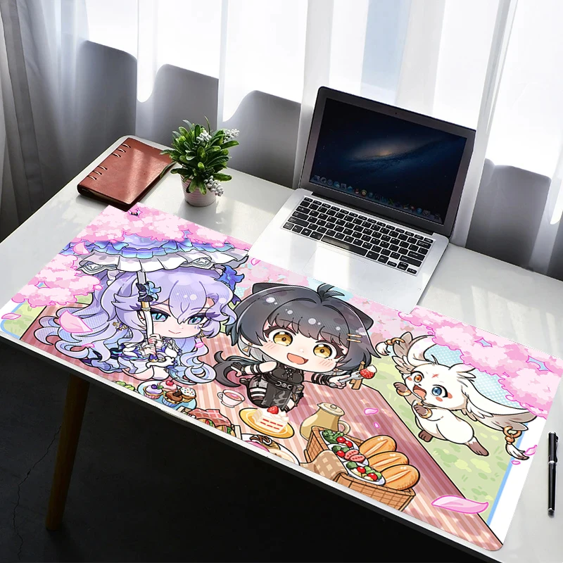 

Gaming Mouse Pad Design Non-slip Rubber Sewn Edge Desk Mat Wuthering Waves Cantarella Keyboard Pad Gamers And Work Mousepad