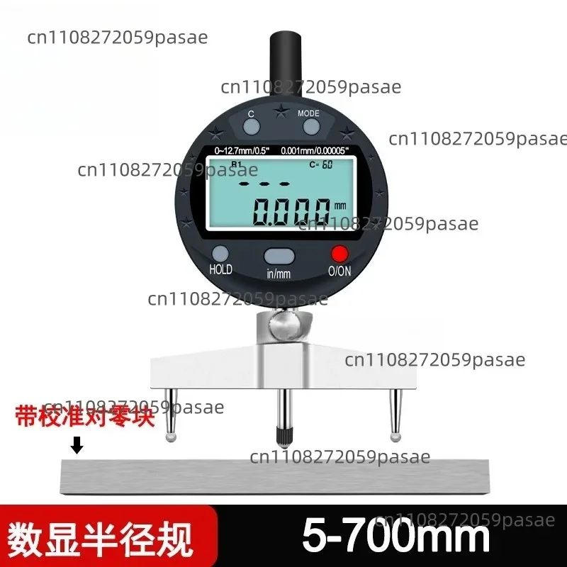 Digital display radius gauge, diameter measuring instrument, roundness gauge, arc , r Angle , R gauge
