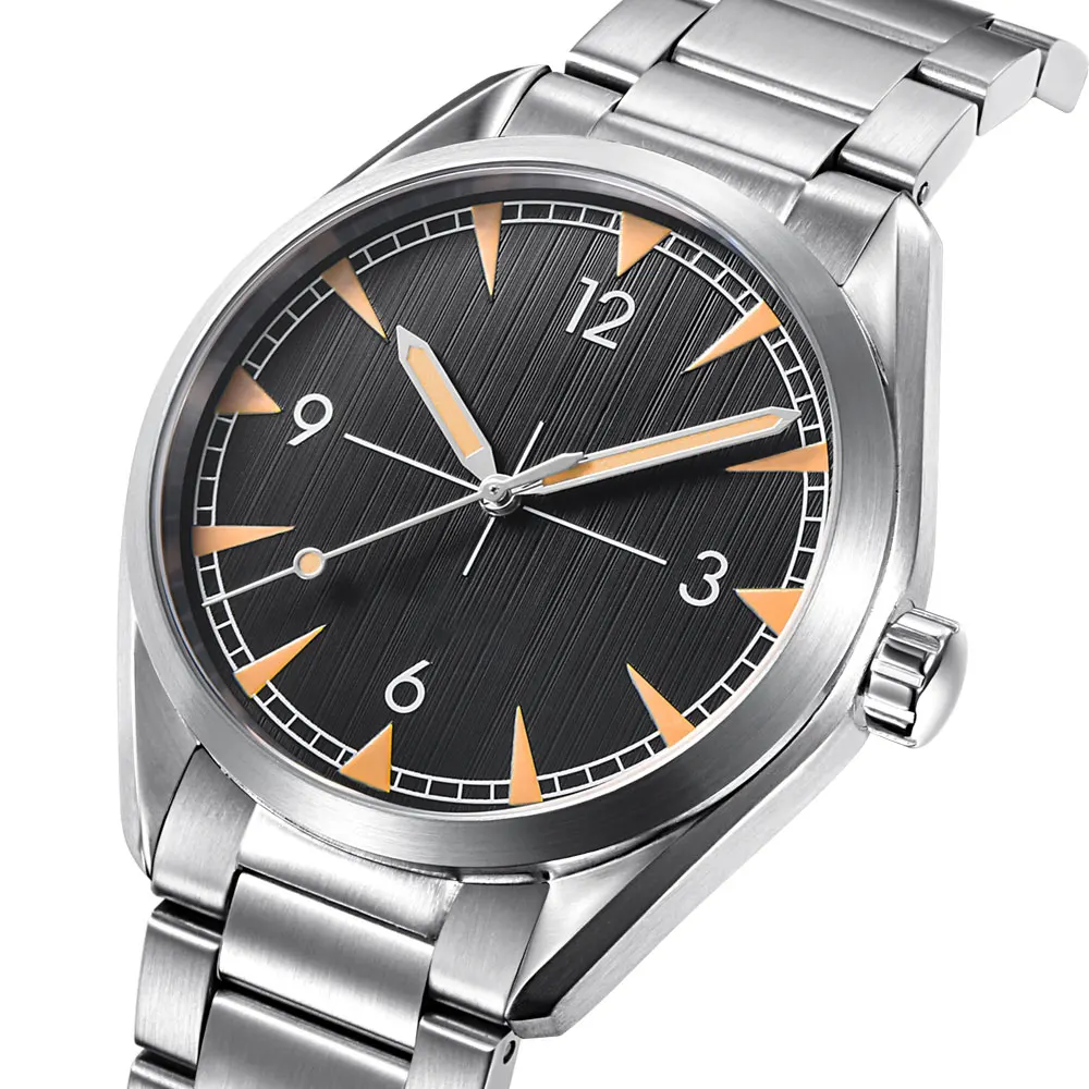 41 مللي متر ساعات المعصم الرجالية مخصص الياقوت الزجاج ميوتا NH35 حركة أوتوماتيكية مضيئة مقاوم للماء