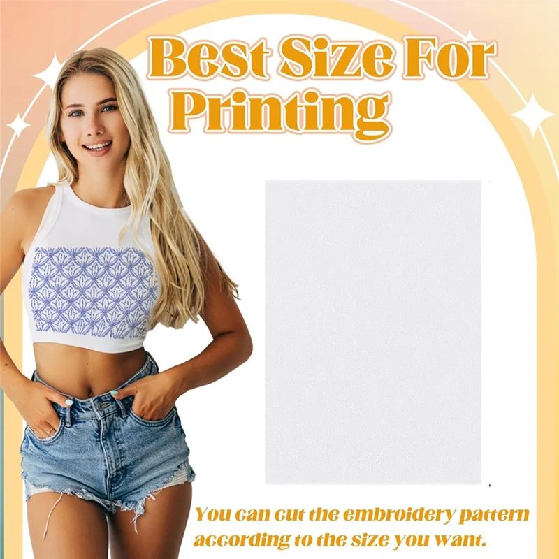 20 шт., 8,3X11,7 дюйма, водорастворимый стабилизатор вышивки для машинной вышивки и ручного шитья, узоры для вышивания-AAAE