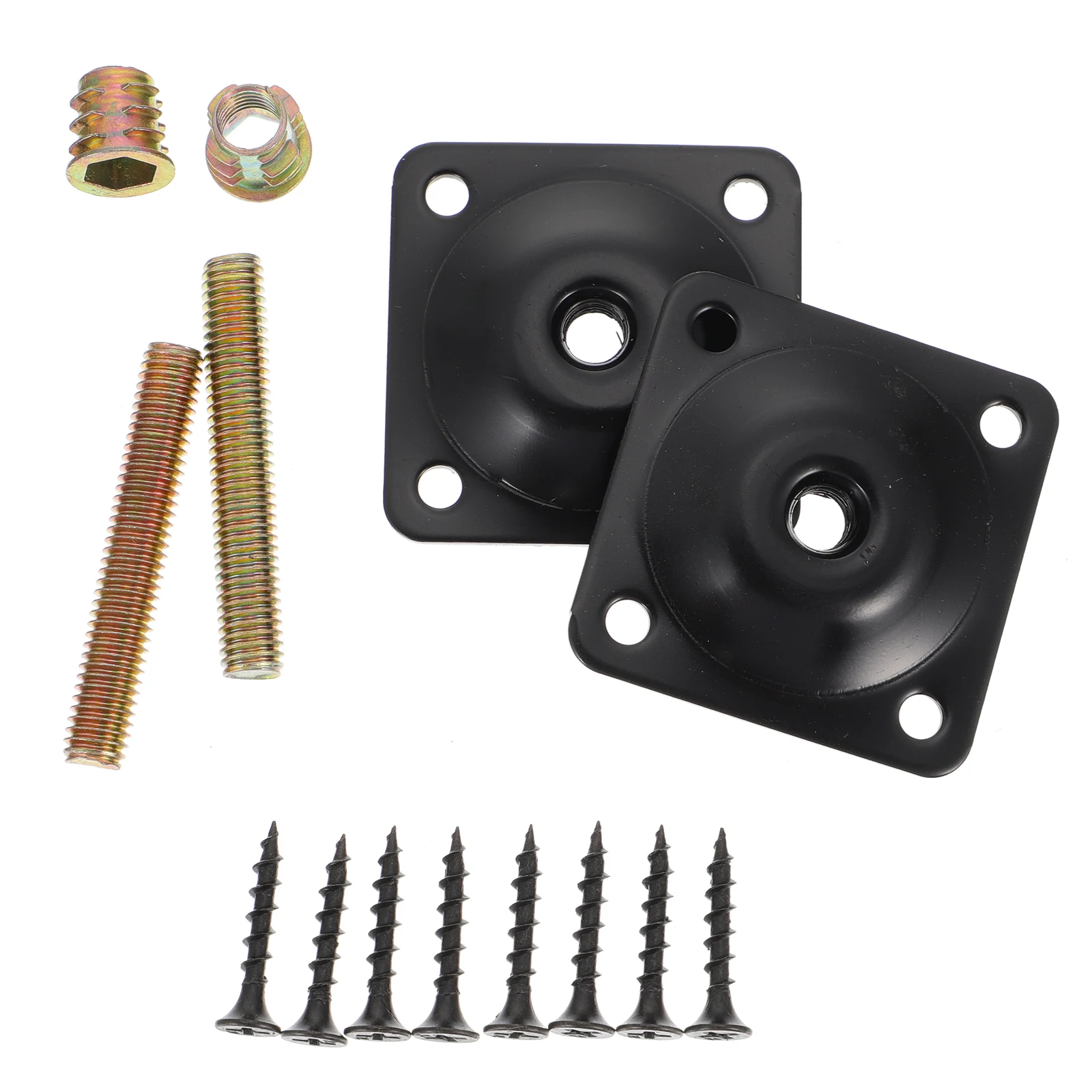 

Sofa Leg Connector Furniture Mounting Plate Wooden Attachments Flat Iron Plates Black Chair Repair Kit Supplies Durability