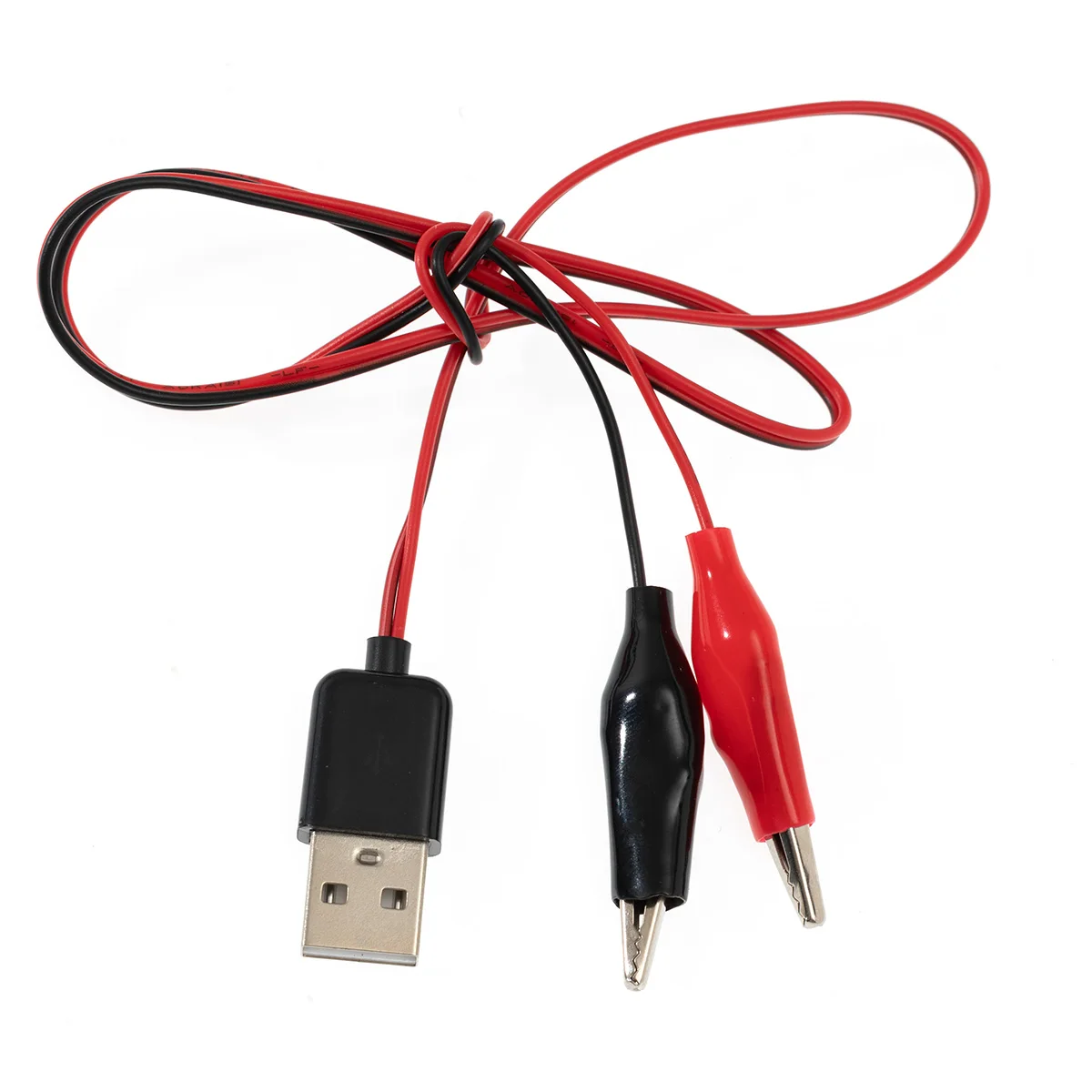 58CM Electrical Clamp Metal Alligator Clip Crocodile for Testing Probe Crocodile Test Clip to USB Adapter Multimeter Car Home