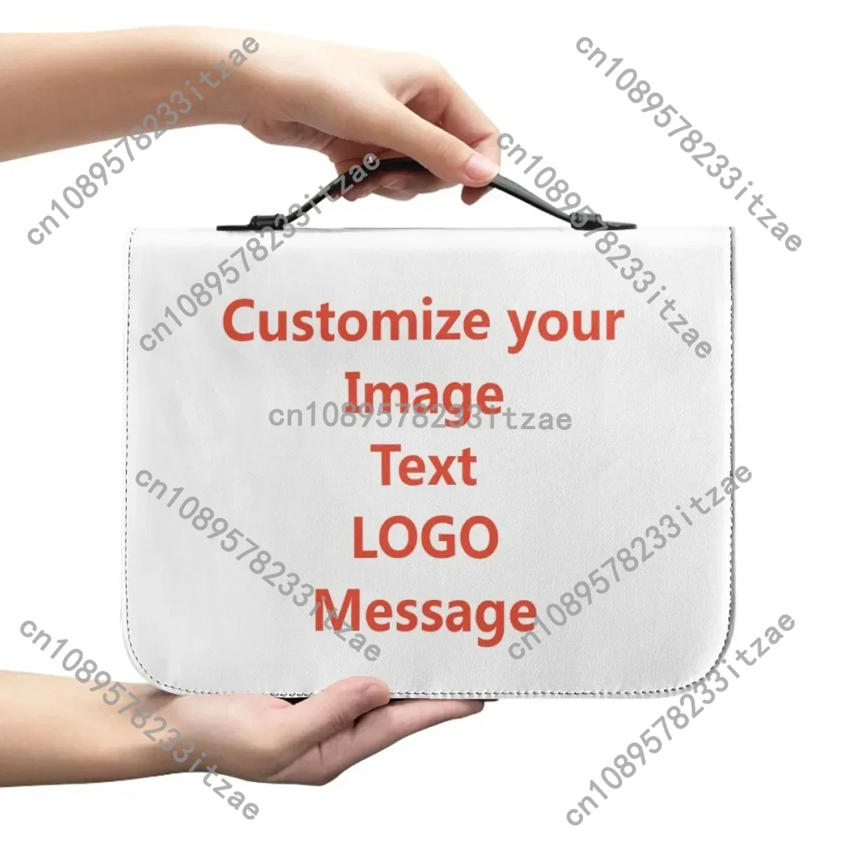 Women's Handbag New Bible Hymns Print Bible Storage Bags Customized Genuine Leather Bible Cover Case Zipper Handle Christian Bag view 6