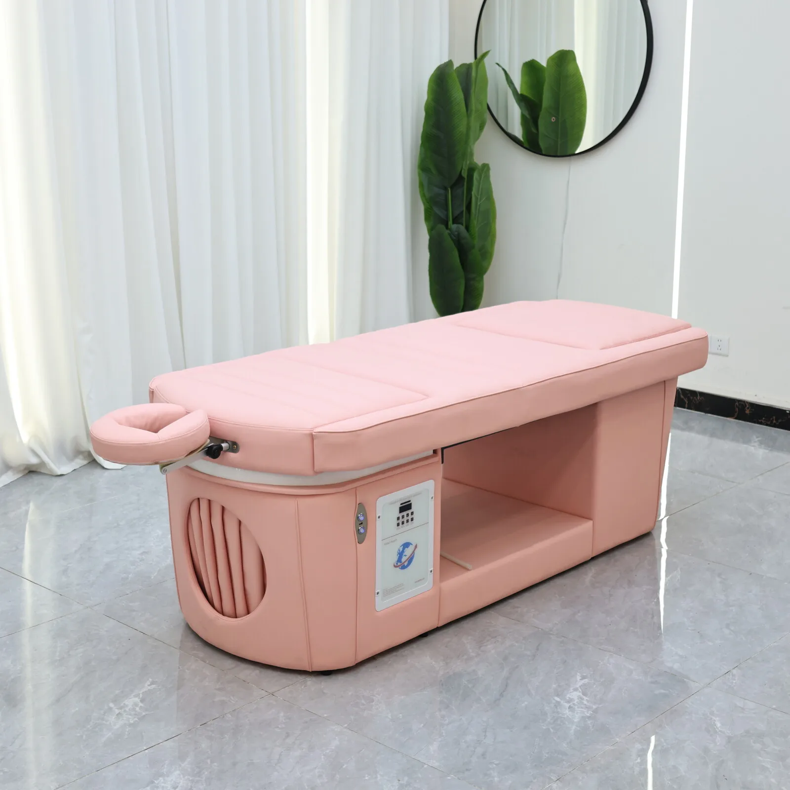 Thai-Massagebett und Kopf-SPA-Shampoo, mit Fußbad, Kopfpflegebett, verstellbares Oberkörperlifting, bequemes Einweichen der Fuß – Detail 5