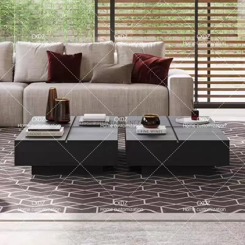 Italian Modern Minimalist Coffee Table Nordic Style Living Room Tea Table Small Apartment Square Low Table Household
