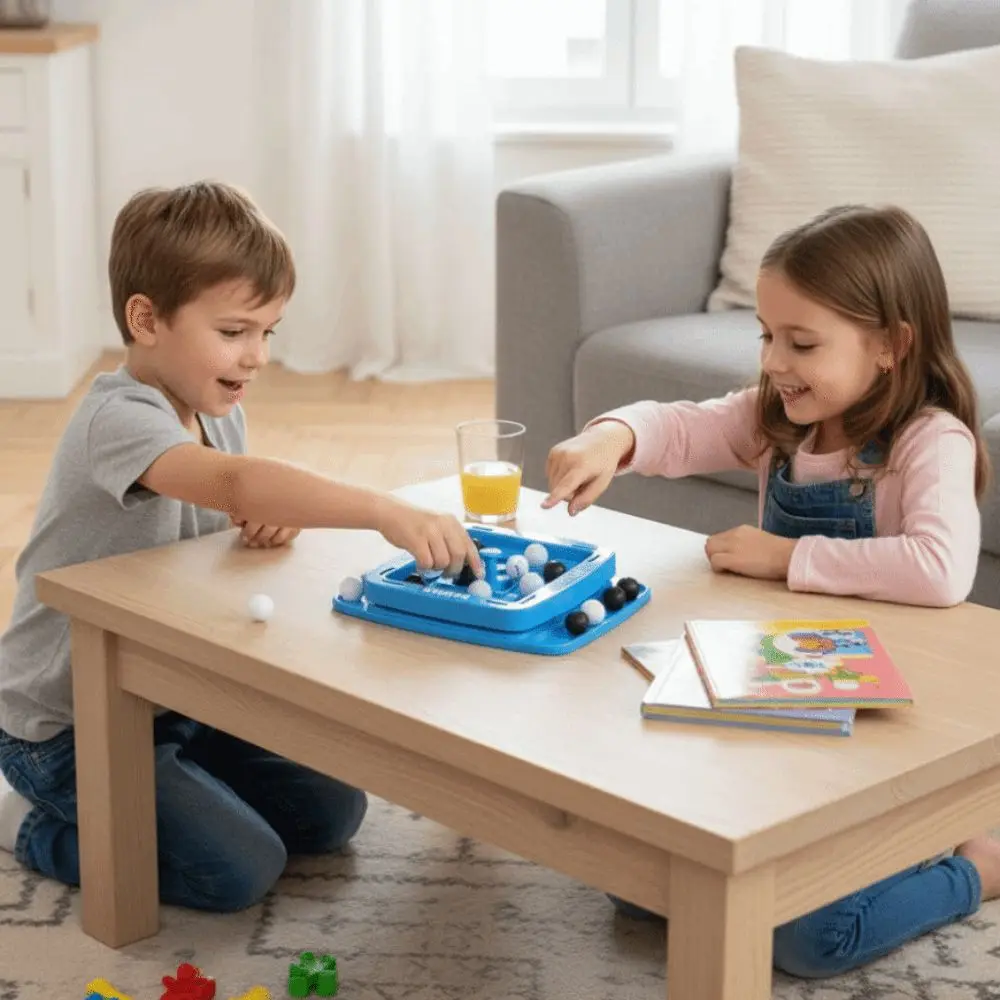 

Черно-белая игра «четыре в ряд», быстрая стратегия, интерактивная орбита, логическая настольная игра, образовательные мультяшные трековые логические шахматы