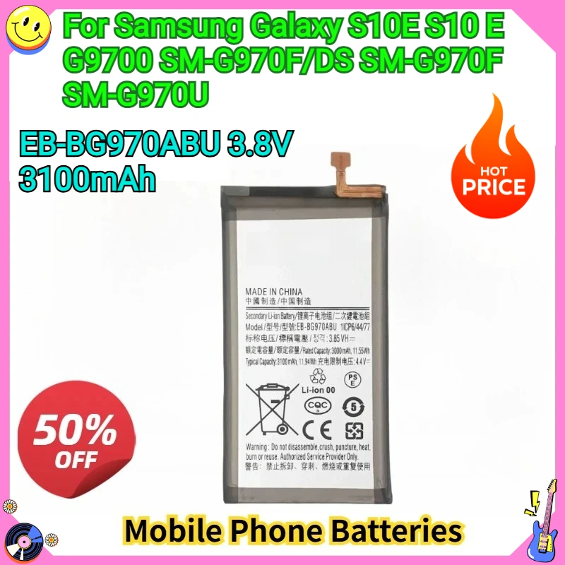 

New EB-BG970ABU 3.8V 3100mAh Replacement Battery For Samsung Galaxy S10E S10 E G9700 SM-G970F/DS SM-G970F SM-G970U