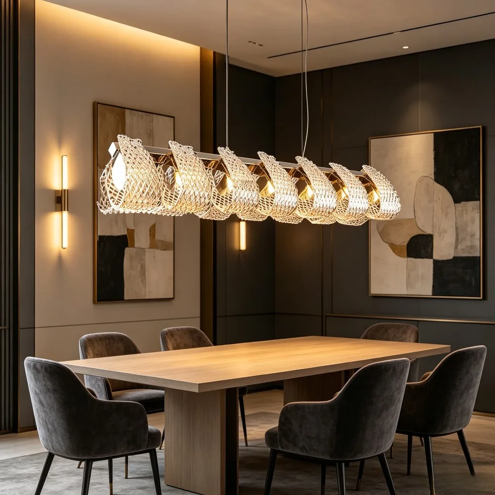 Designer Living Room Light French Light Luxury Villa Main Light Hotel Lobby Creative Personality Art Crystal Glass Chandelier
