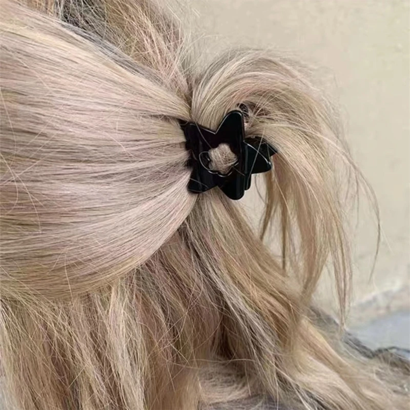 Meninas estrela grampos cabelo doce garra clipes headpiece para cabelos grossos cabelos finos