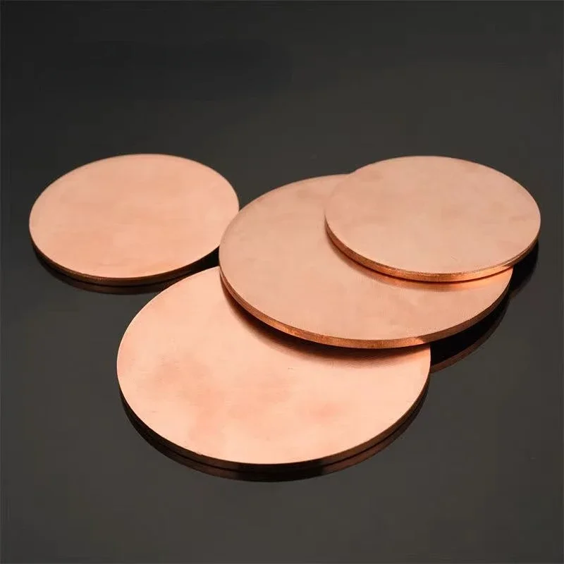 t2 Copper circular plate disc plectane round copper sheet plate solid pure board 0.8mm 1mm 1.5mm 2mm 2.5mm 3mm