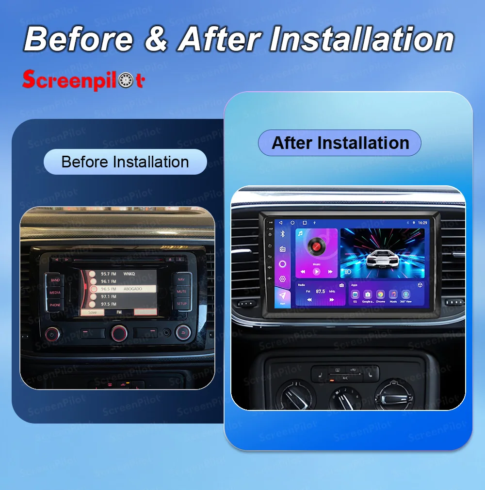 Android 16 Car Radio Stereo Head Unit For Volkswagen Beetle A5 2011 - 2019 Multimedia Video Player GPS Navigation Touch Screen