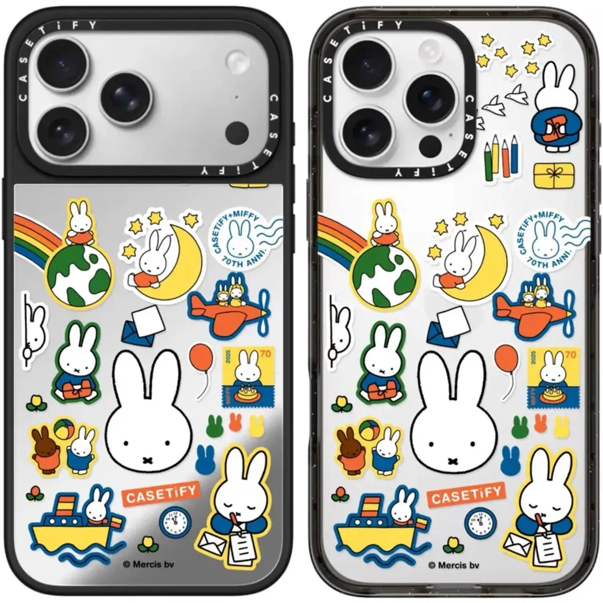 

Miffy Rabbit Full Screen Cartoon Cute Printed Acrylic Magnetic Phone Case Suitable for IP16 17 Promax