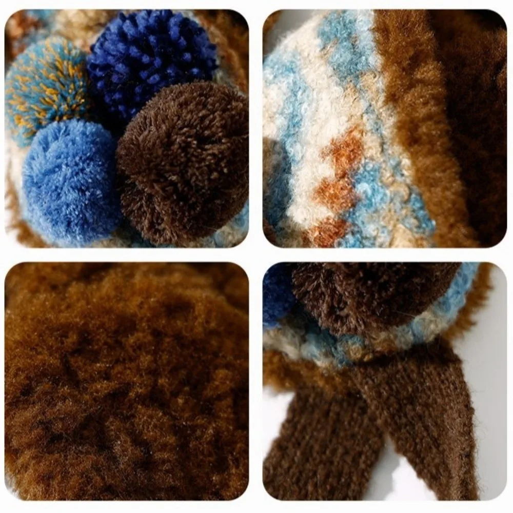 New Tie Strap Earmuffs Retro Style Warm Ear Covers Maillard Style Winter Protection Earmuffs Cold Weather Wear
