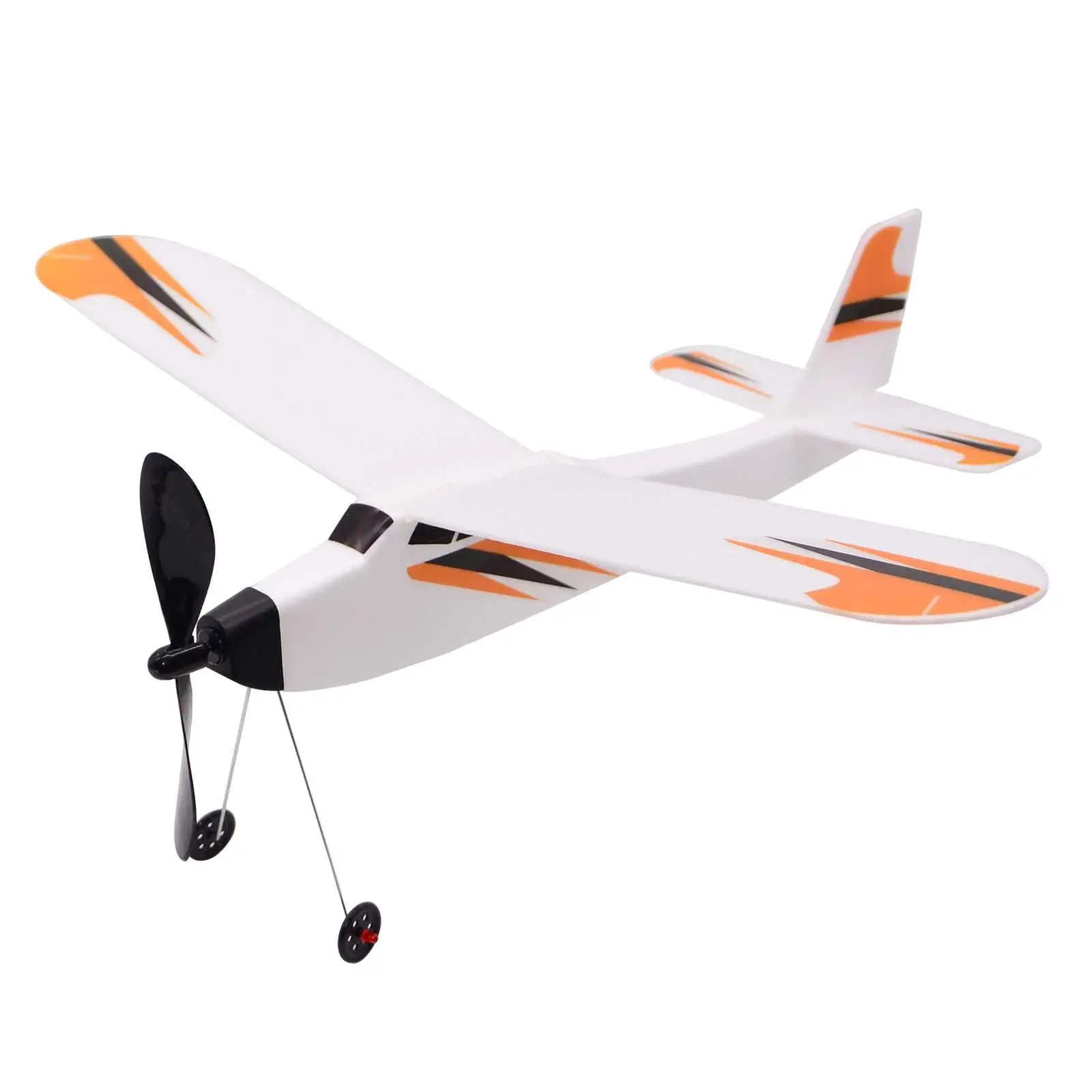 Lightweight Foam Glider Plane for Kids Rubber Band Powered Aircraft Toy Indoor Outdoor Flying Game