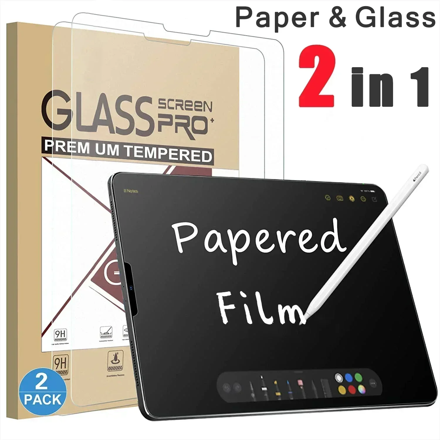 

Защитная пленка для экрана iPad 5 6 7th 8th 9th 10. Gen 10.9 10.2 9.7 Like Paper Film Pro 11 12.9 Mini 6 Air 2 3 4 5 закаленное стекло