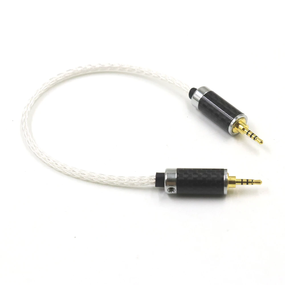 16 Core Pure Silver 2.5mm TRRS Balanced Male to 2.5mm TRRS Balanced Male Audio Adapter Cable 2.5mm to 2.5mm TRRS Balance Cable