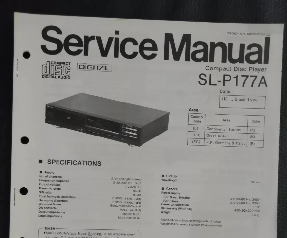 

Replacement For TECHNICS SL-P177A CD Player Spare Parts Laser Lens Lasereinheit ASSY Unit SLP177A Optical Pickup Bloc Optique