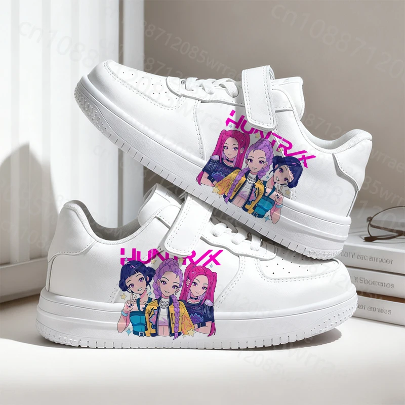 2025 عيد الميلاد KPop شيطان الصيادين الطباعة أحذية الأطفال بنين بنات مريح أربعة مواسم تنفس أحذية التنقل