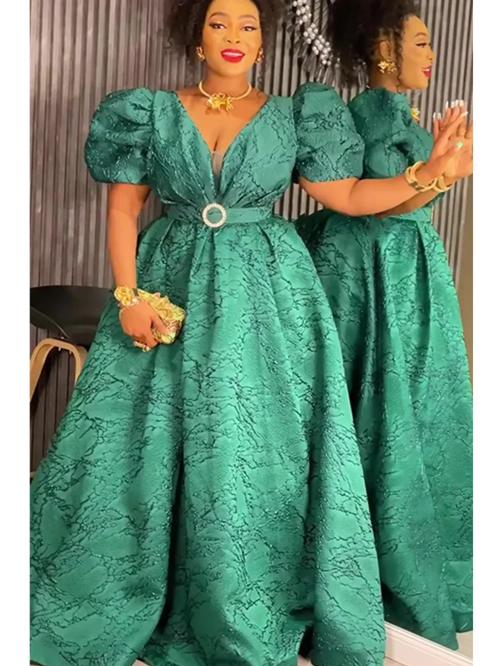 Plus Size Evening Dresses for Women African Luxury Gown Elegant Muslim Wedding Party Long Dress Ankara Ladies Clothing 2025