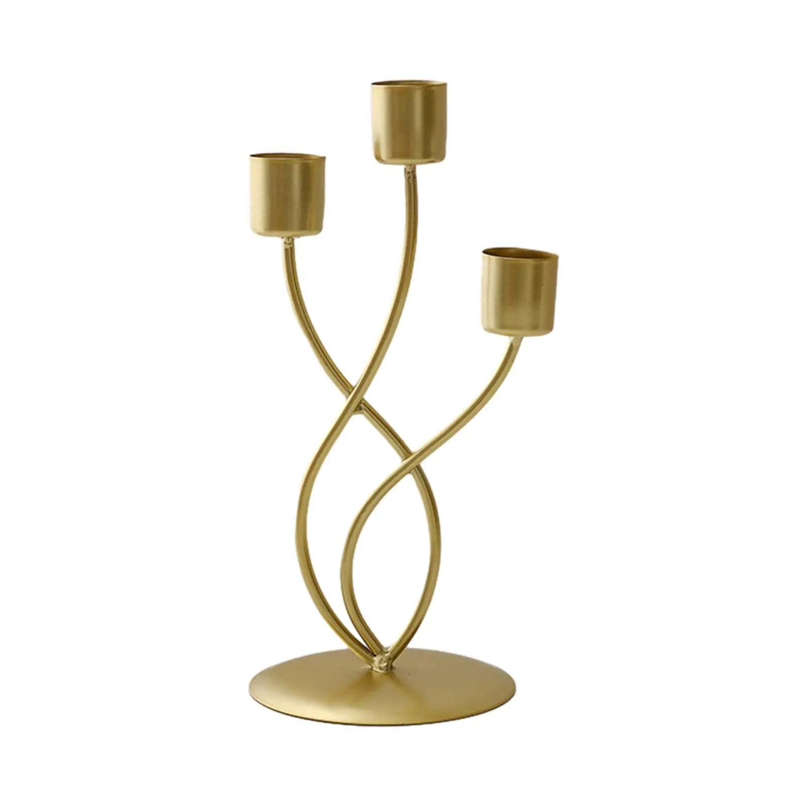 Iron Candelabra Candle Holder 3 Arm for Taper Candles Nordic Style Table Centerpiece Home Decor Romantic Festival Gift