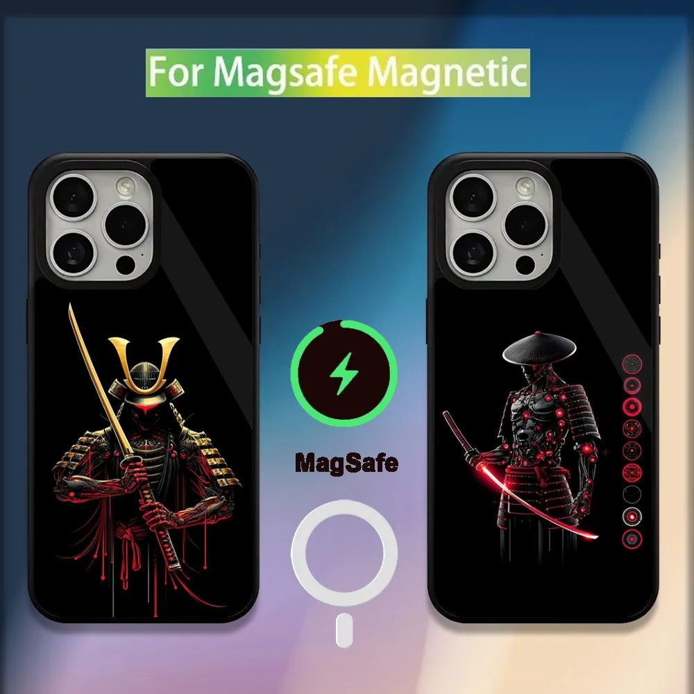 

Japanese Bushido Samurai Cool Phone Case For iPhone 16,15,14,13,12,11,Plus,Pro,Max,Mini Magsafe Magnetic Wireless Charging