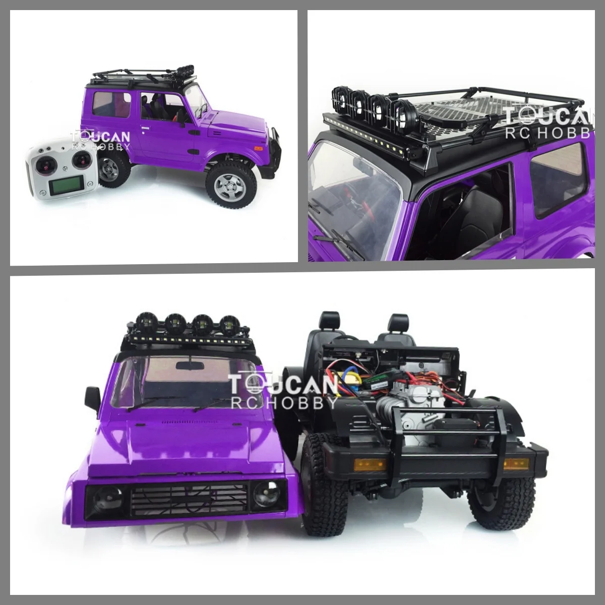 

Capo 1/6 RC Remote Control SIXER1 Samurai Crawler Car RTR Servo Motor Steering Roof Light Outdoor Toys For Boys THZH0560-SMT6