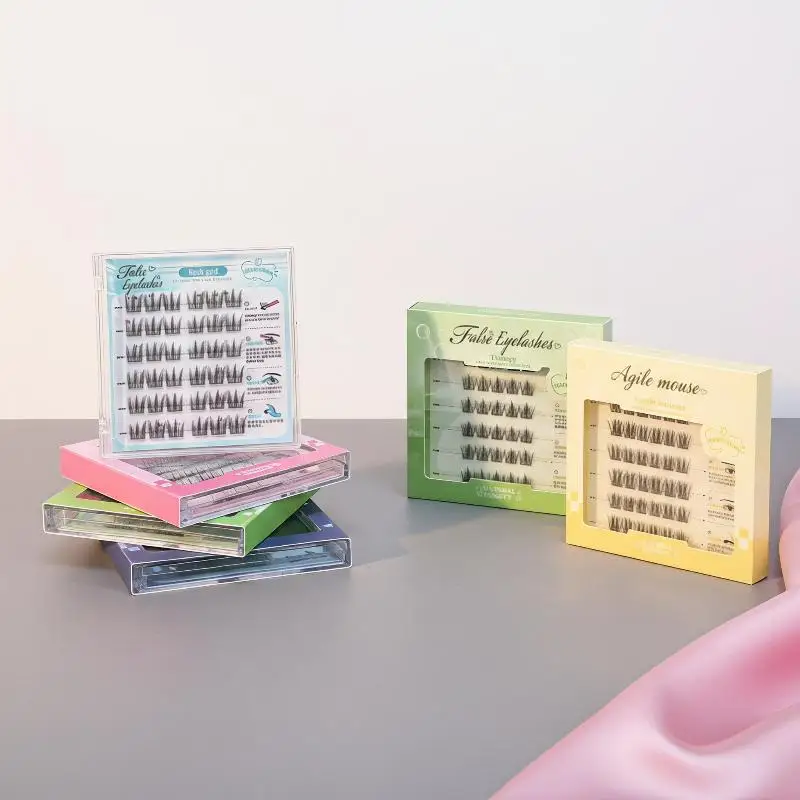 Kleberfreie Falsche Wimpern Transparenter Gel-Kleber 1 Stück pro Box Leichte, Flauschige Wimpern für Frauen im Büro, im Alltag, auf Reisen und zum Schminken – Detail 4