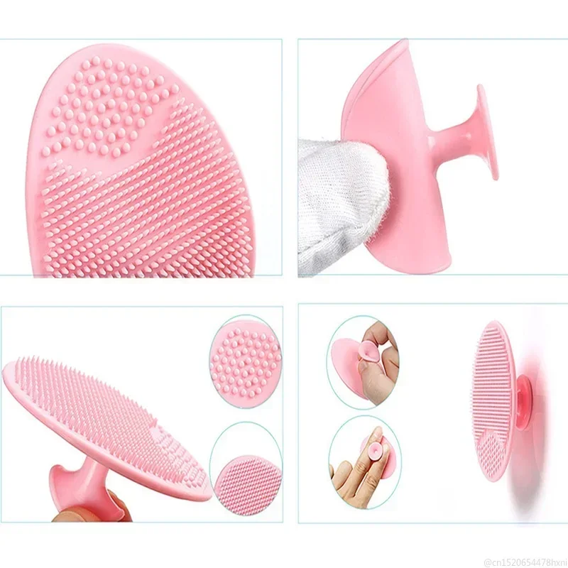 Cepillo de limpieza Facial de silicona de doble cara portátil, herramienta de masaje para el cuidado de la piel, eliminador de maquillaje, suministros de belleza