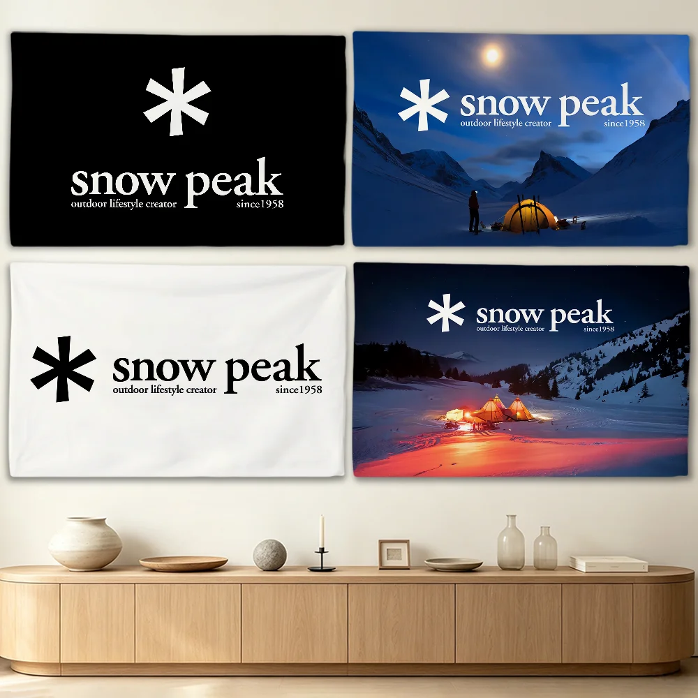 Fashion S-Snow P-Peak flag Advertising Banner for Camping Decoration Outdoor & Garage Wall Hanging Decorations