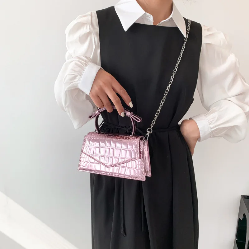 Candy Color Women's Handbags Alligator Shoulder Bag Designer Bags for Women 2023 Mini Crossbody Bag Crocodile Pattern Clutch New