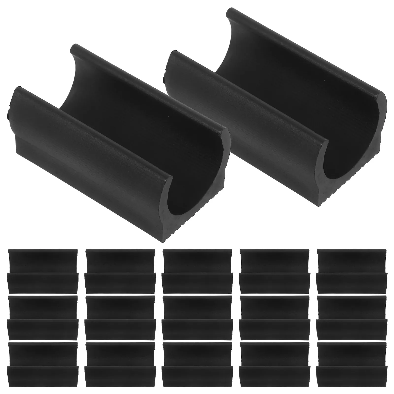 

20Pcs Rust-Resistant U-Shaped Anti-Slip Furniture Leg Protectors Iron Tube Floor Protection Pads for Trampolines Chairs Tables