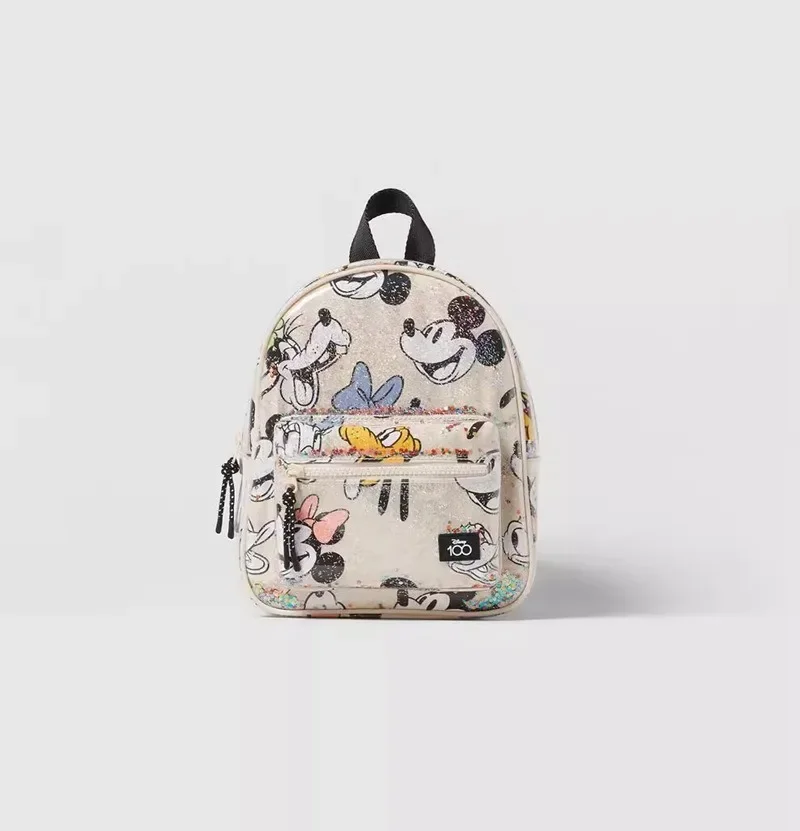 Disney Girls Backpack Mickey Mouse Print Girls Travel Storage Fashion Cartoon Cute Girl Baby Mini Backpack