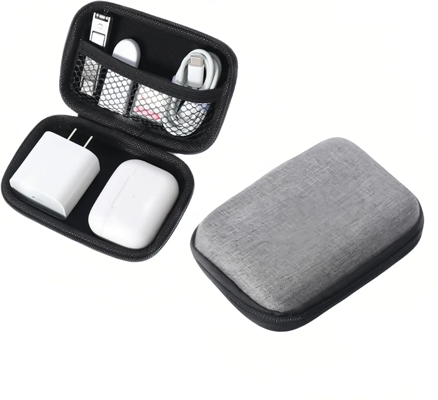 Electronic Accessories Organizer Bag: EVA Hard Shell Shockproof, Hard Shell Tech Organizer Case