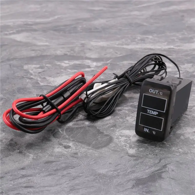 A13F-Dual Temperature Display Inside And Outside The Car Dual Temperature Sensor For Toyota Corolla Reiz Prado Prius
