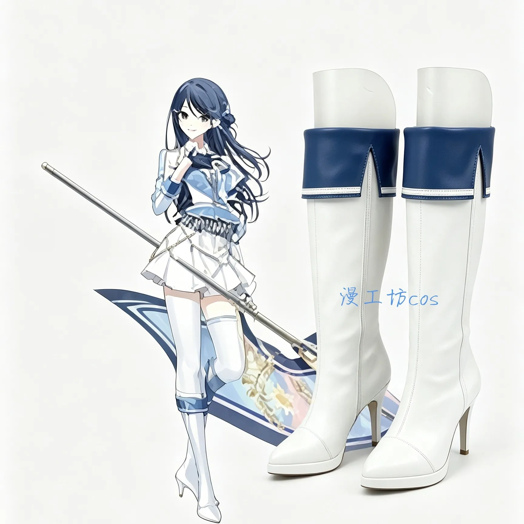Game Project SEKAI Hoshino Ichika Cosplay Shoes Boots high heels  Halloween Costumes Cosplay Hoshino Ichika Boots
