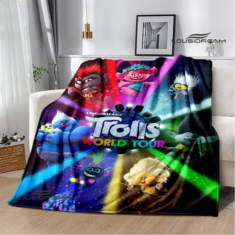 

Cute Cartoon Trolls printed blanket Picnic blanket Warm Flannel blankets Home bed linings blankets for beds Birthday Gift